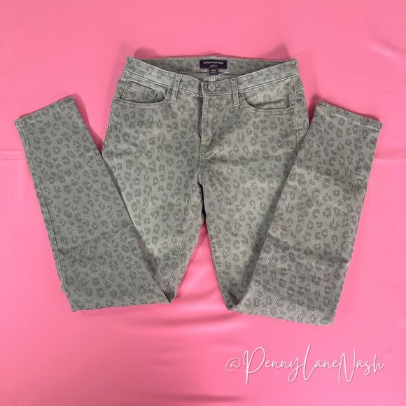 Banana Republic Leopard Skinny Fit Jeans Gray Size 2/26 - Picture 4 of 9